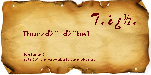 Thurzó Ábel névjegykártya
