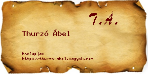 Thurzó Ábel névjegykártya