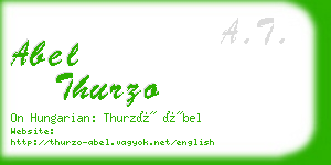 abel thurzo business card